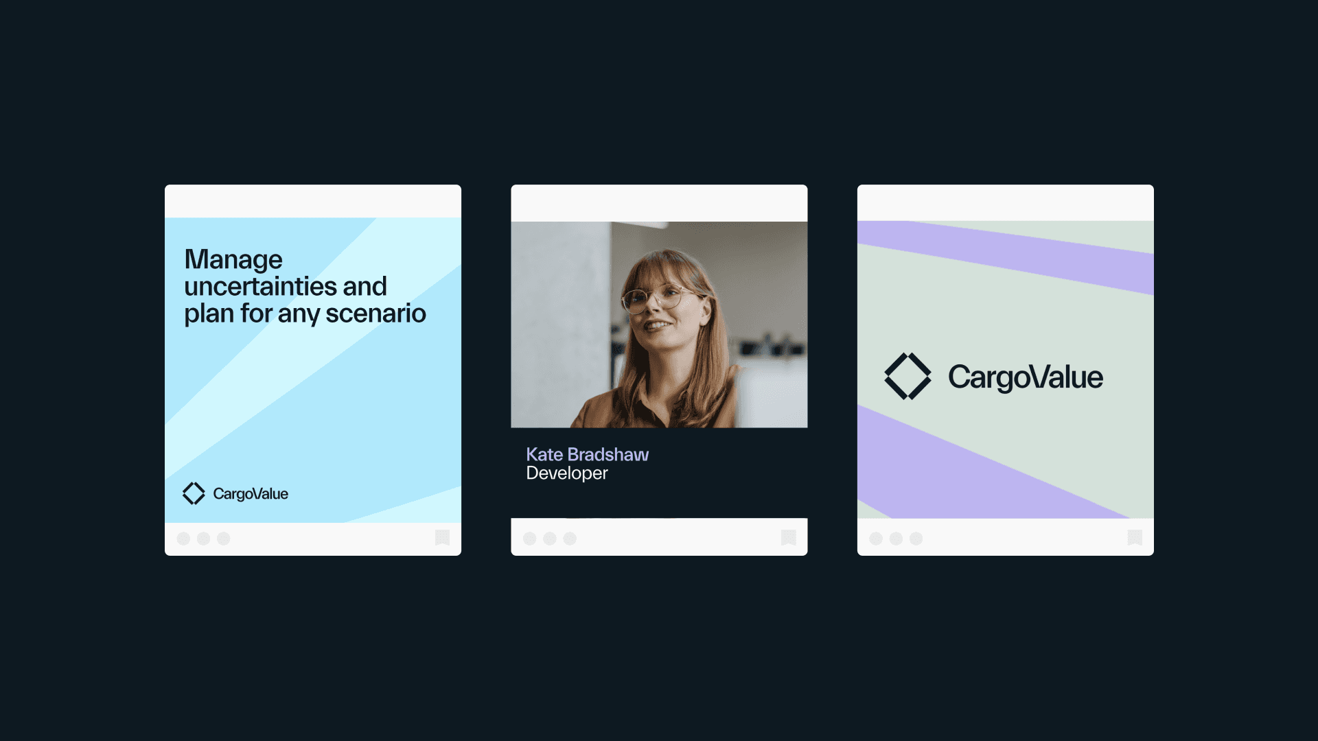 CargoValue branding on social media